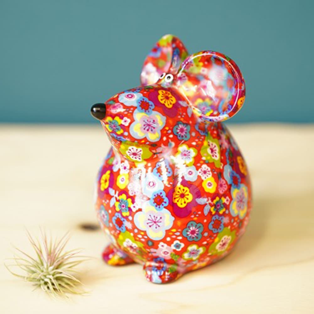 POMME PIDOU（ポンピドゥー） セラミック製貯金箱 ねずみ マネーバンク