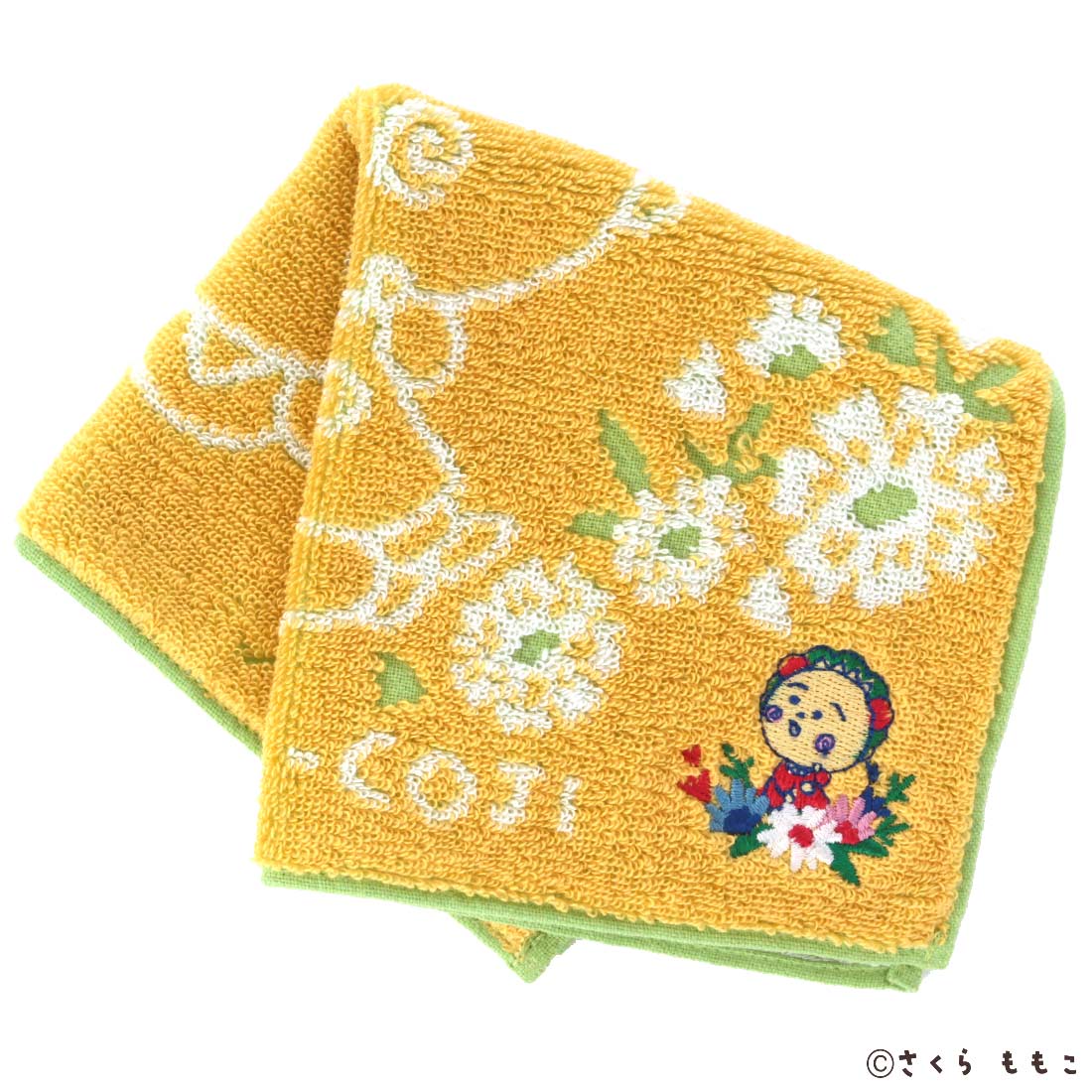 1月28日 午前10時 発売開始】 コジコジ タオルハンカチ 花に囲まれた