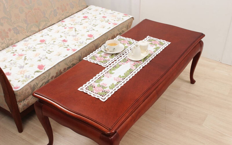 高密度カラー刺繍 テーブルセンター 約20×80cm [Almente]｜インテリア