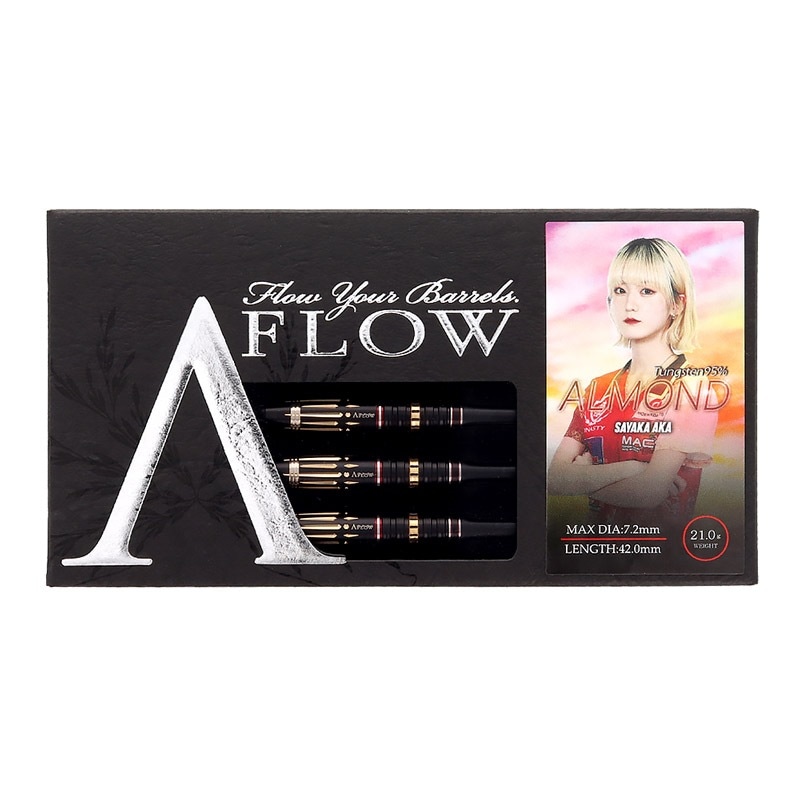 【8月限定値引】DYNASTYA-FLOW ALMOND 21g 阿嘉紗香モデル ダーツ > ソフトダーツ > ブランド【タ行】 > ダイナスティー > A FLOW