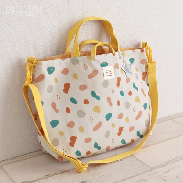 タイニースマイル レッスンバッグ＆シューズバッグセット オフホワイト