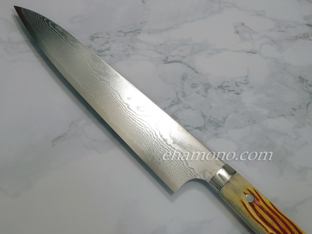佐治武士作 スーパーゴールドストリクス（SPG STRIX）ダマスカス 牛刀240