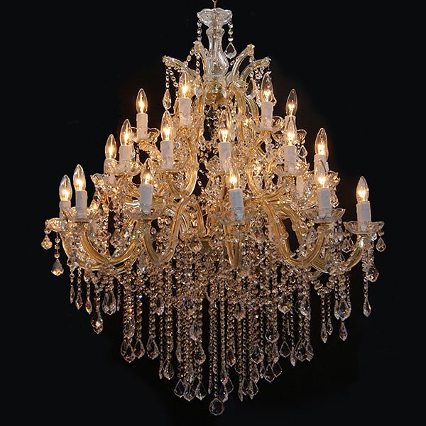 LA LUCE】クリスタル使用シャンデリア 25灯 [豪華版2](W1000×H1100mm