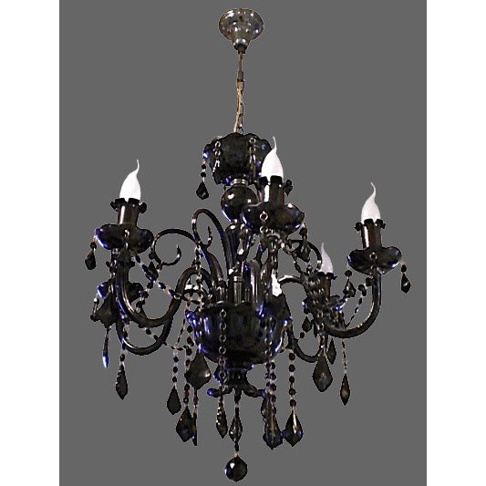 クリスタルブラックシャンデリア 6灯(φ600×H650mm) | EL JEWEL