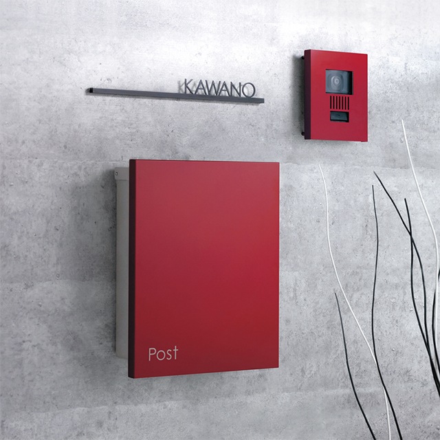 オンリーワン 郵便ポスト JOY ジョイ KS1-B119F グレイッシュレッド色