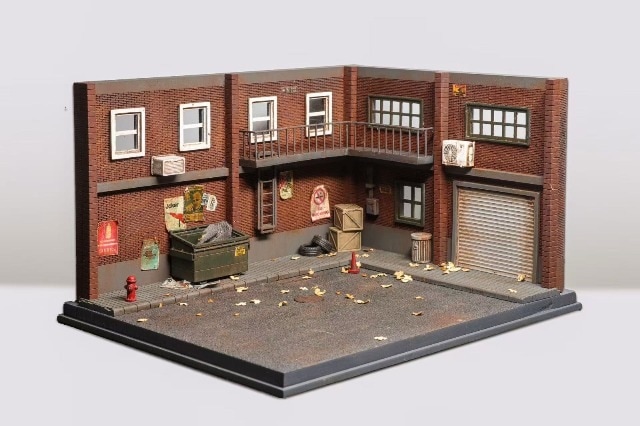 新品 Liberty64 1/64 ジオラマ 倉庫 路地 4番目 The Fourth Miniature