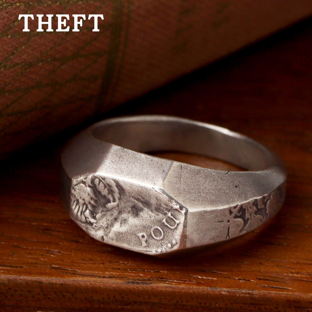 THEFT セフト テクスチャー 印台 リング 指輪 9～21号 シルバー 印台