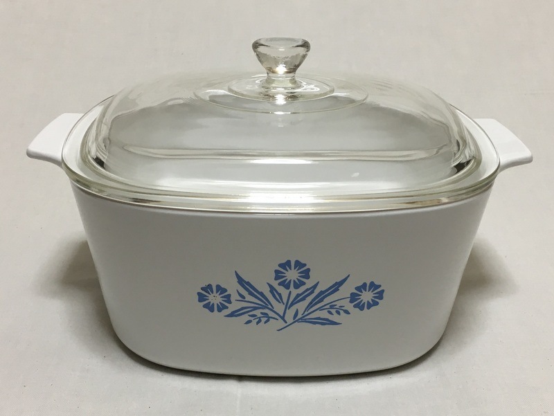 CORNING WARE コーニングウェア 両手鍋 ブルーコーンフラワー 3QT