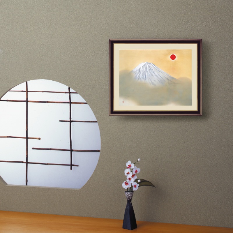 横山大観『曙色』額 : アートの友社 横山大観『曙色』額 113495