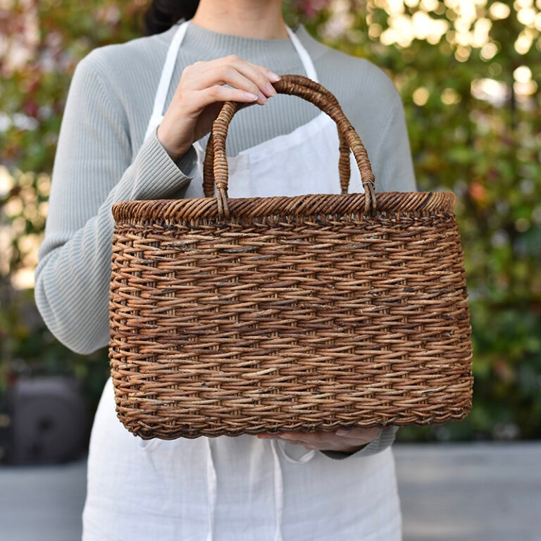 あけび籠 若畑創作館「あけび蔓 透かし編み籠バッグ」（大・中・小）3個セット