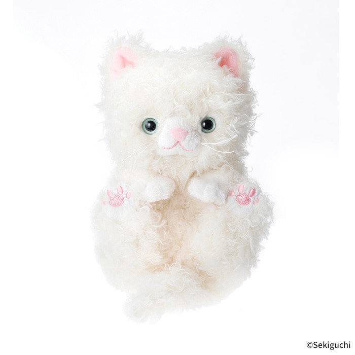 予約】 ころりんぬいぐるみ ねこ しろふわ|【ぬいぐるみのセキグチ
