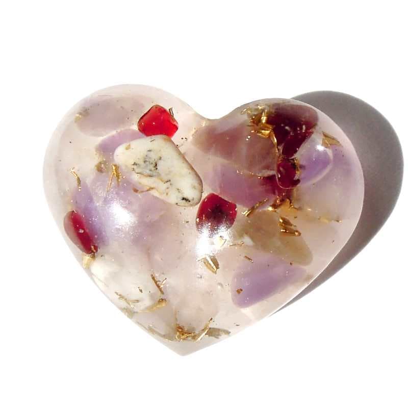 ローズクォーツ ハート型オブジェ《ボヘミアンオルゴナイト