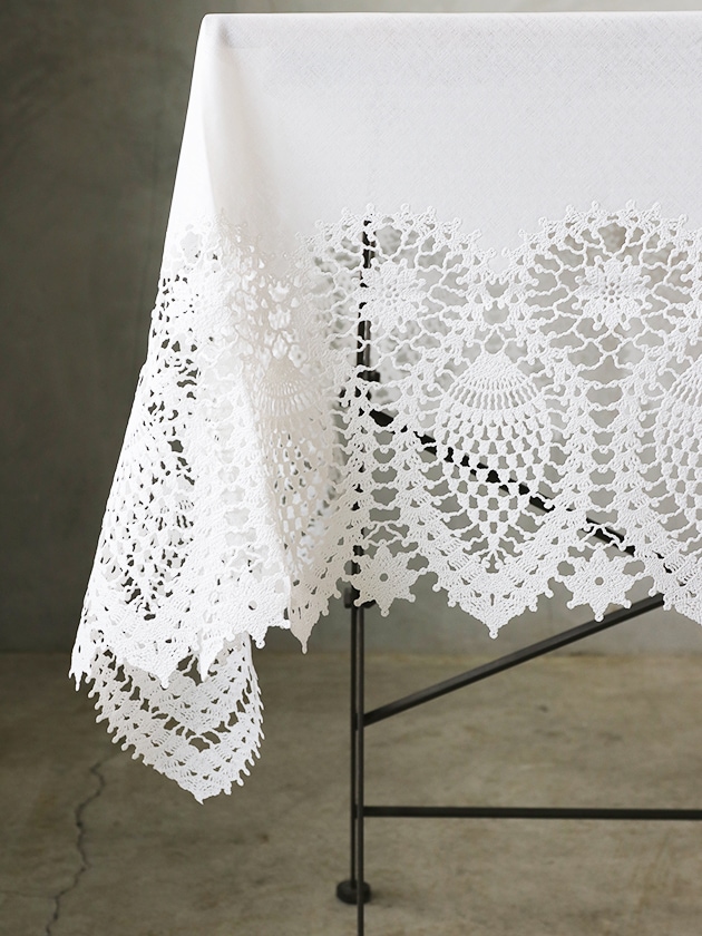 イタリアFiorira un Giardino テーブルビニールクロスホワイト