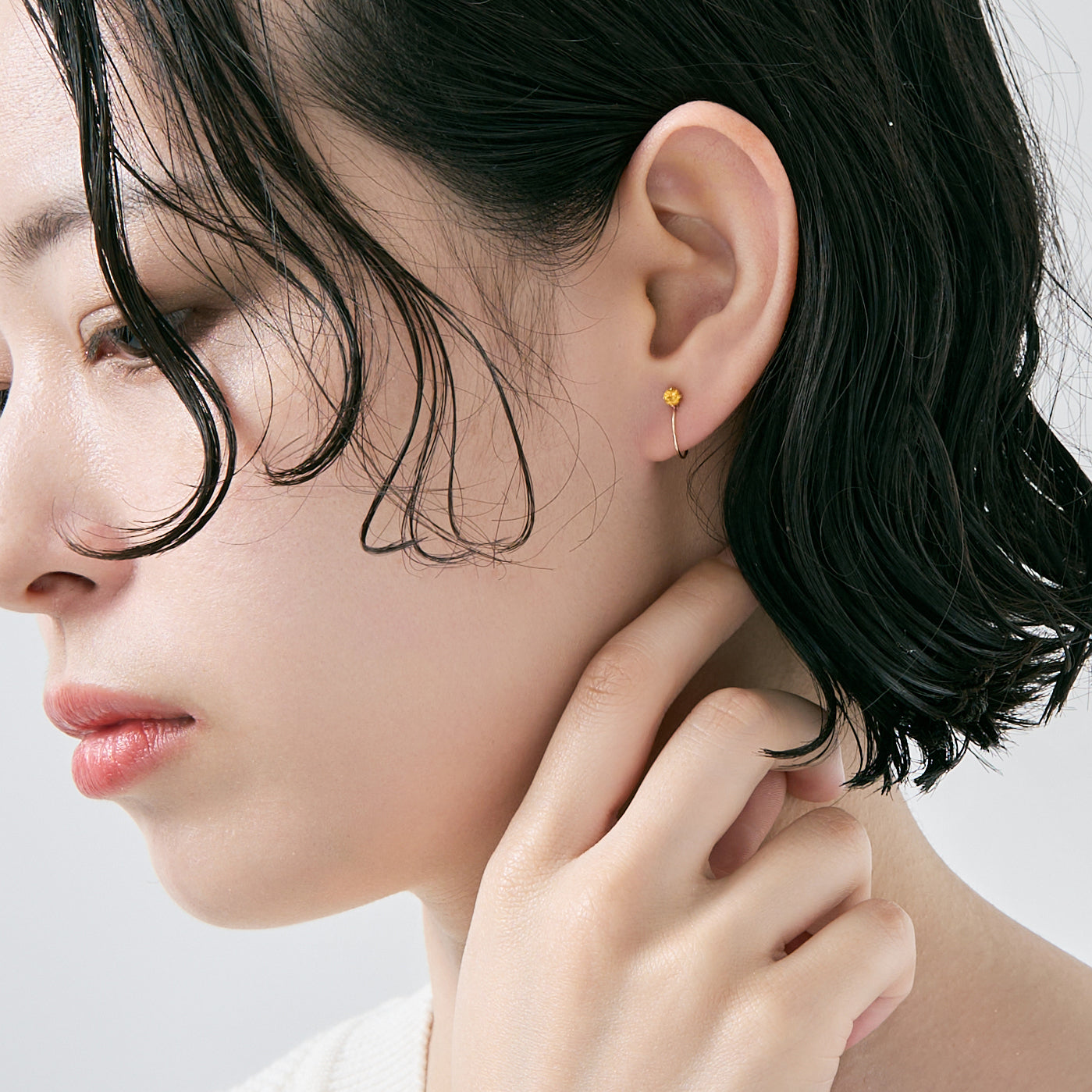 K10 誕生石 イヤリング（11月：シトリン）- me.（エムイードット）