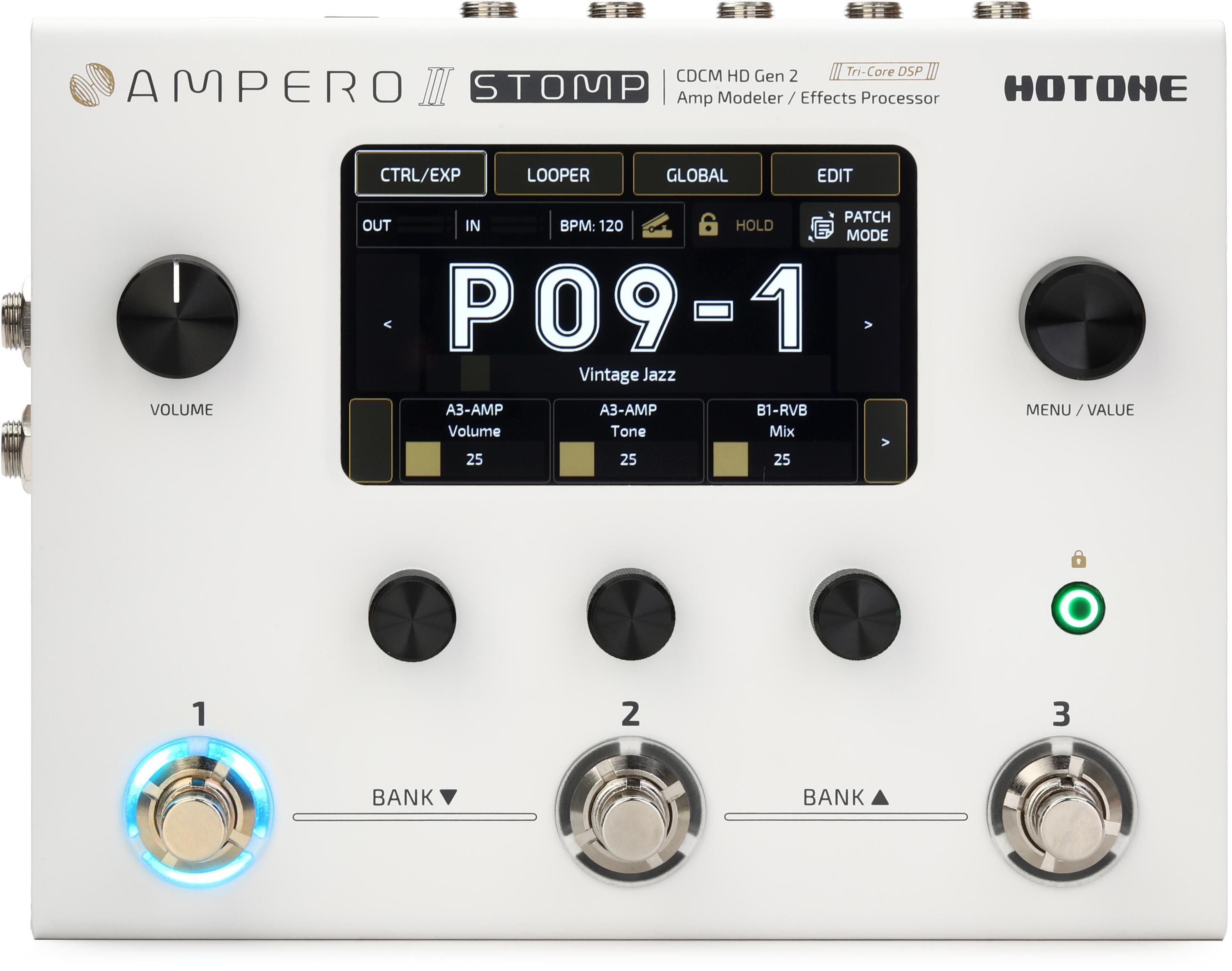 Hotone Ampero II Stomp Amp Modeler and Effects Processor Pedal