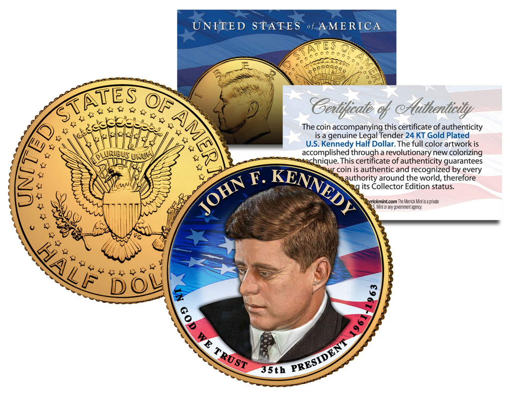 PRESIDENTIAL $1 JOHN F KENNEDY Design on Colorized 2015 JFK Half
