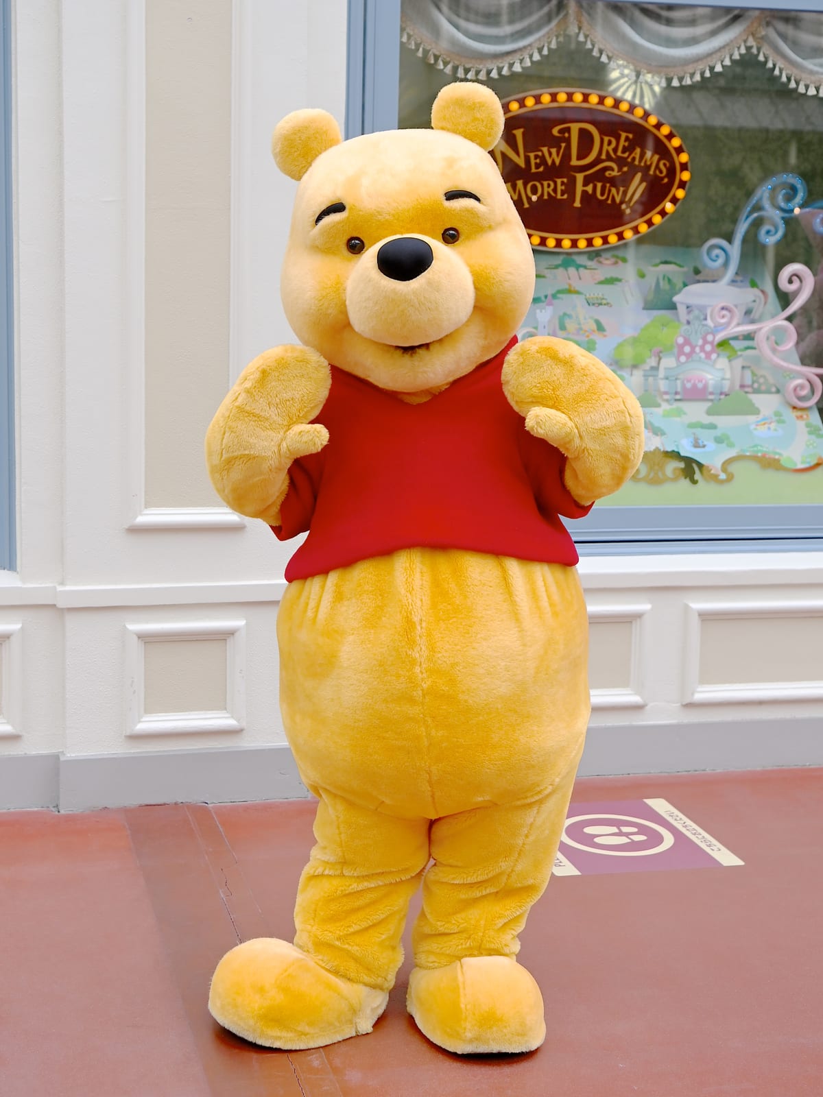 ワールドバザールでご挨拶！東京ディズニーランド『くまのプーさん