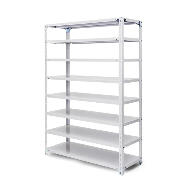 100kg/段 軽量ボルト式棚 高さ1800 x 棚板8枚（有効7段）x 横幅1200 x