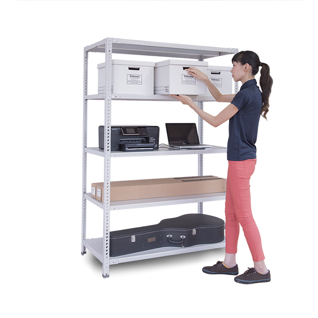 100kg/段 組立簡単らくらくラック 高さ1800 x 棚板9枚（有効8段）x