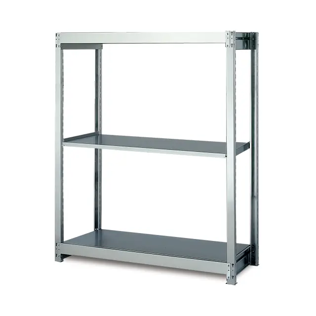 300kg/段 SUS430 中量ボルトレス ステンレス棚 高さ1800 x 棚板3枚