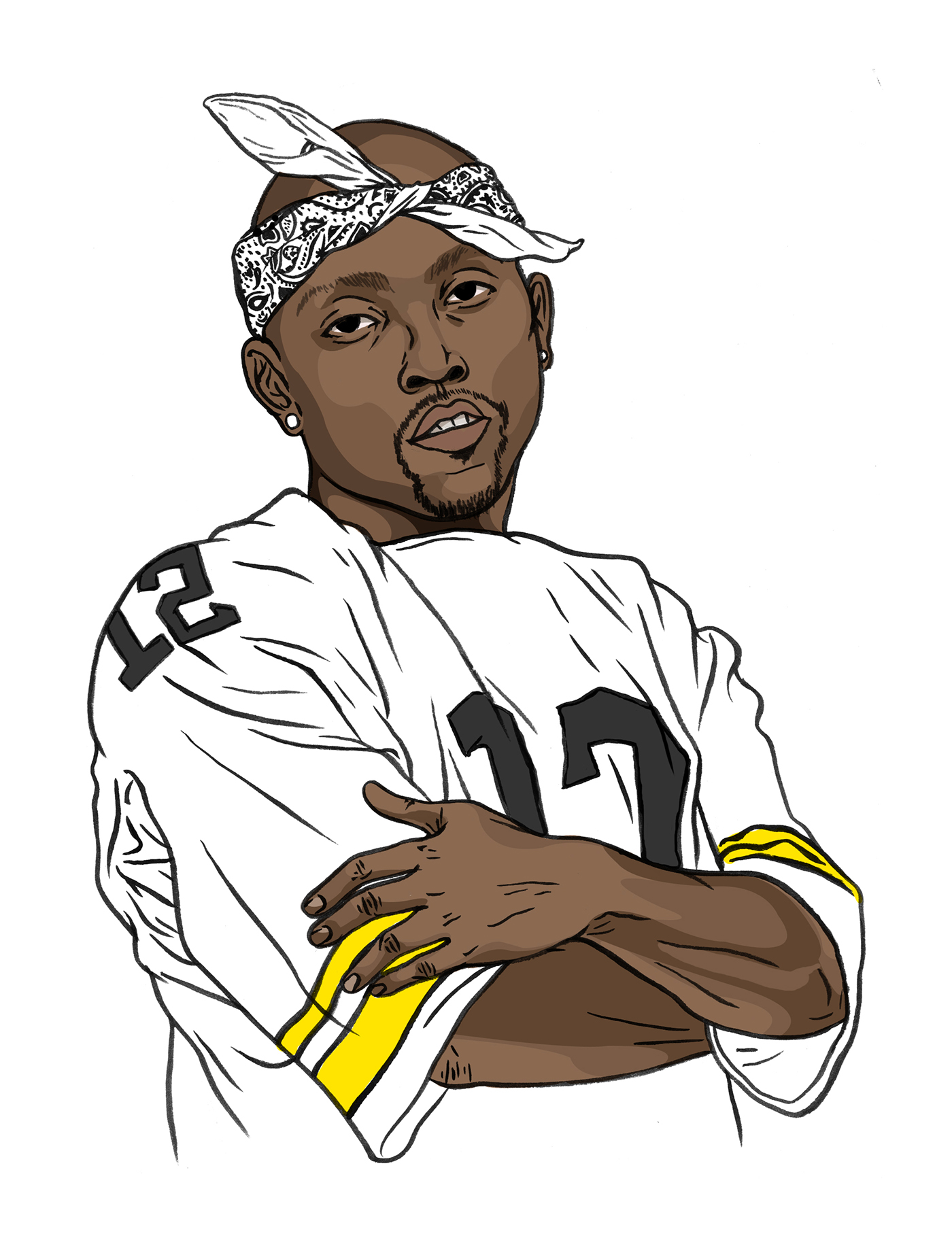 NATE DOGG スケッチカード 001シリ！手描き NATE DOGG スケッチカード