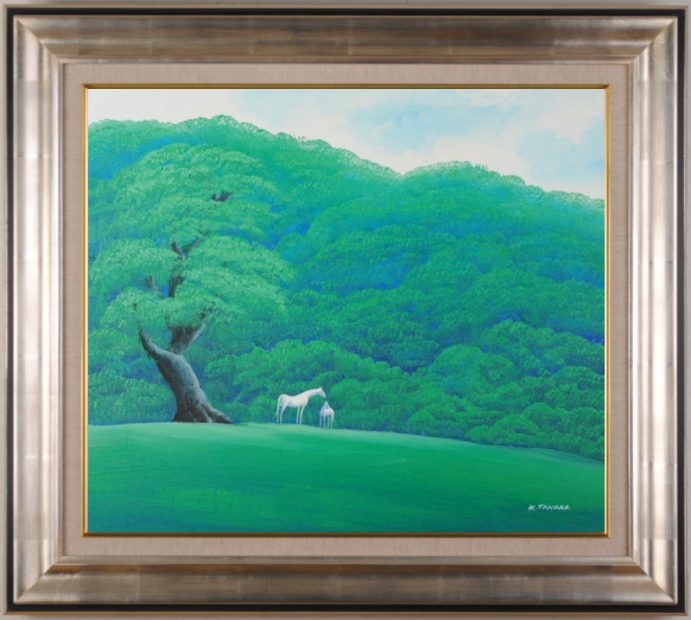 油絵の絵画で田中幸一が描いた馬の絵の油絵「希望・5」を購入
