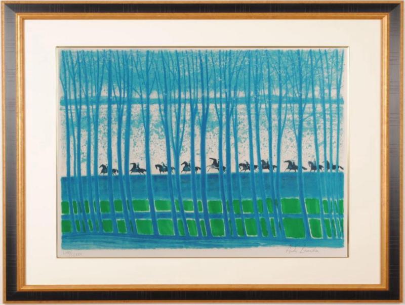 アンドレ・ブラジリエがリトグラフの版画で制作した馬の絵画