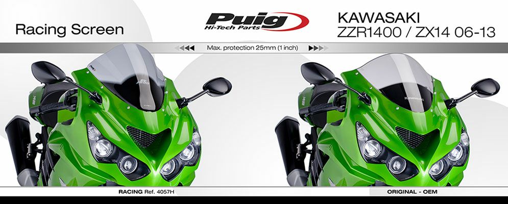 プーチ(Puig) レーシングスクリーン ブルー ZX-14R 06- 4057A | バイク