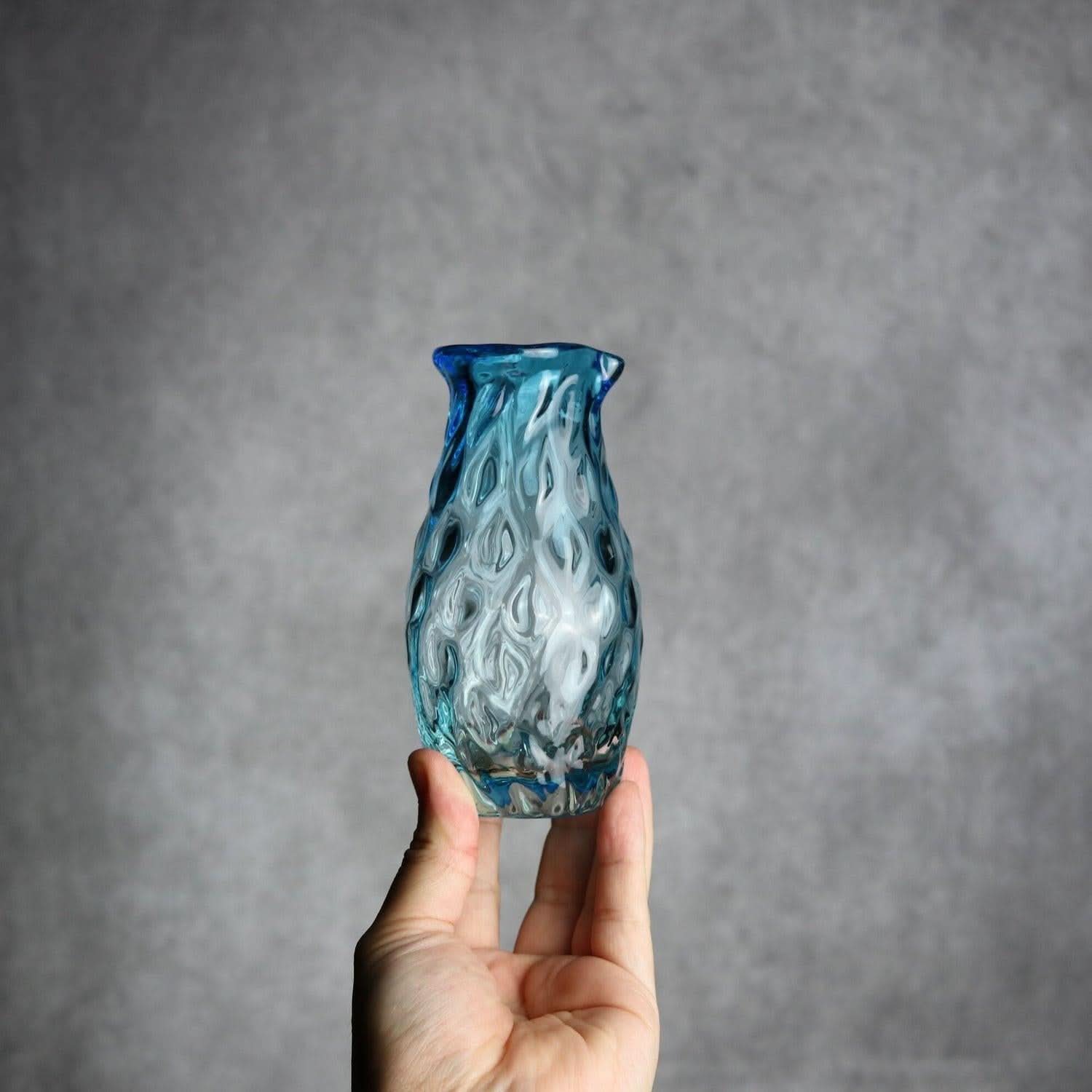 みなも徳利 水色 琉球ガラス ガラス工房清天｜ガラス工房 清天