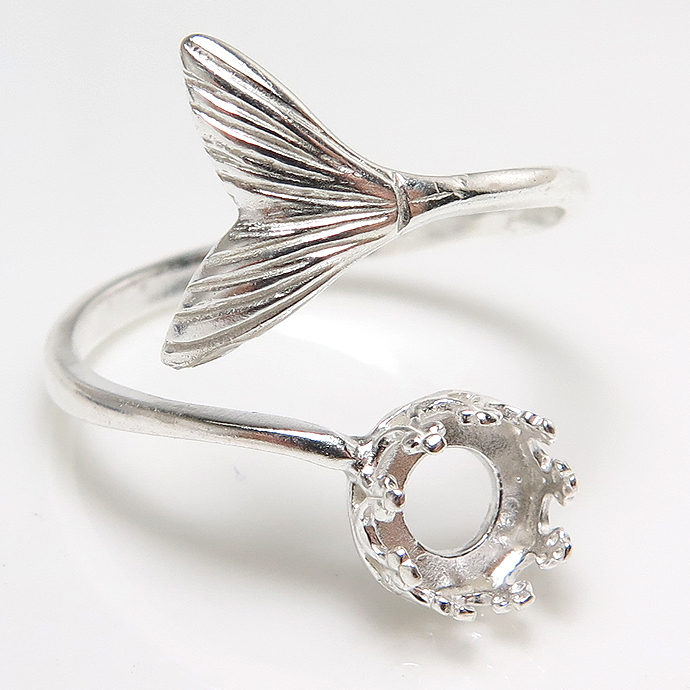 マーメイド マーメード テール リング 指輪 人魚 テイル 空枠6mm