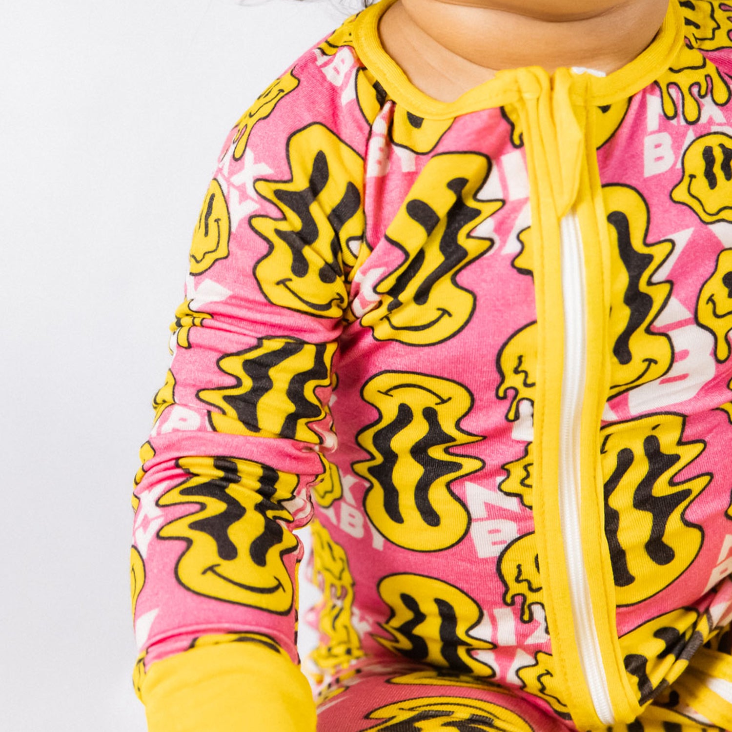 TRIPPY SMILES PINK BAMBOO ZIPPY – NIXX BABY