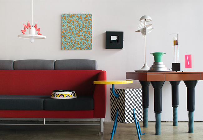 ソットサス、メンフィス、ポストモダン”をテーマに小物から家具まで