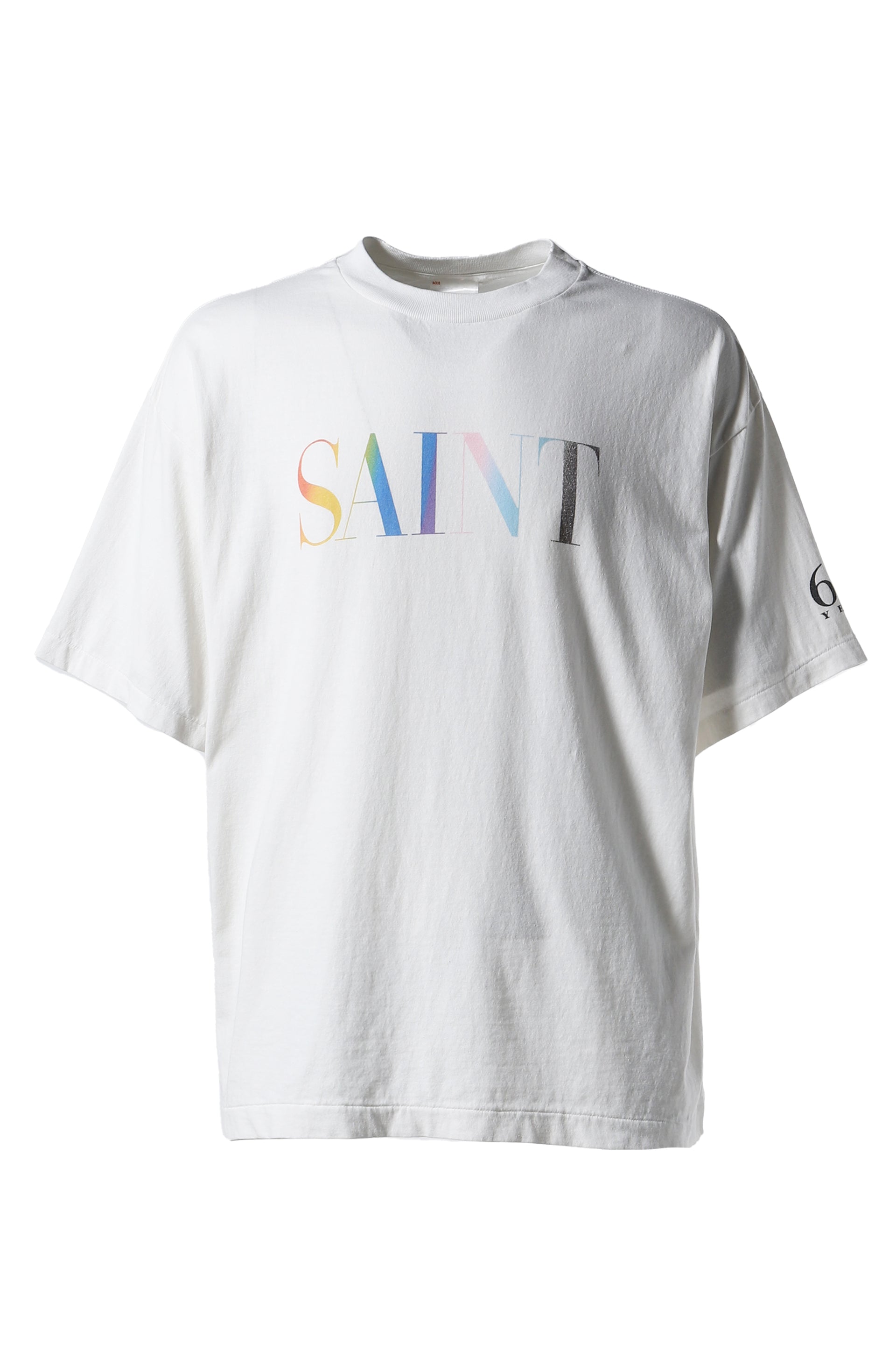 SAINT Mxxxxxx セントマイケル FW24 SS TEE/RAINBOW SAINT / WHT - NUBIAN