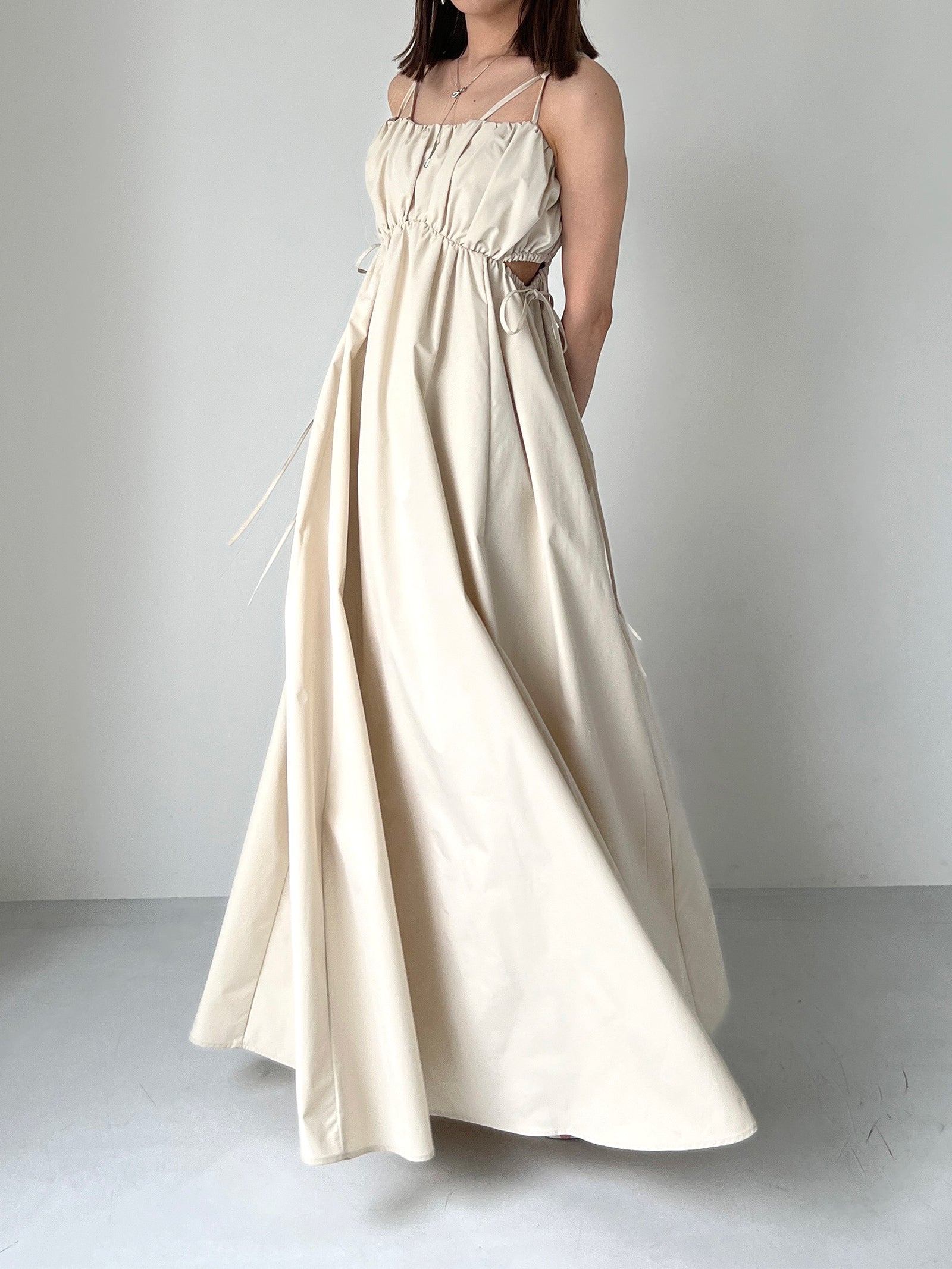 リゾートギャザーワンピース