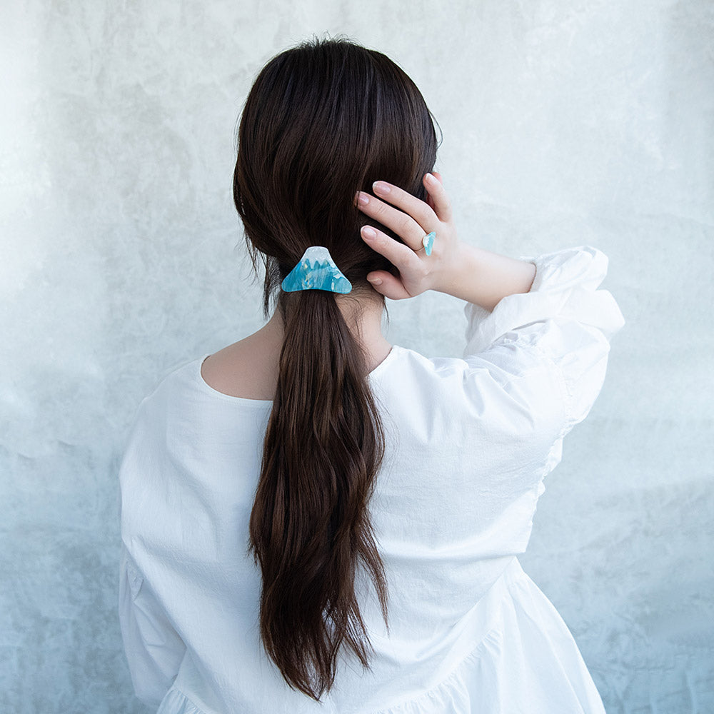 ヘアゴム 富士山 雪化粧 Mt.Fuji 樹脂 マーブル ヘアポニー – OSEWAYA
