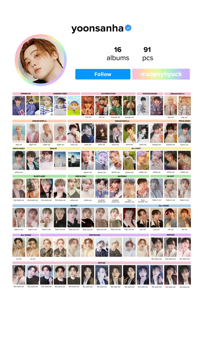 最新】ユンサナ トレカ一覧 #REFUGE #ASTRO #MOONBIN_SANHA_WHO