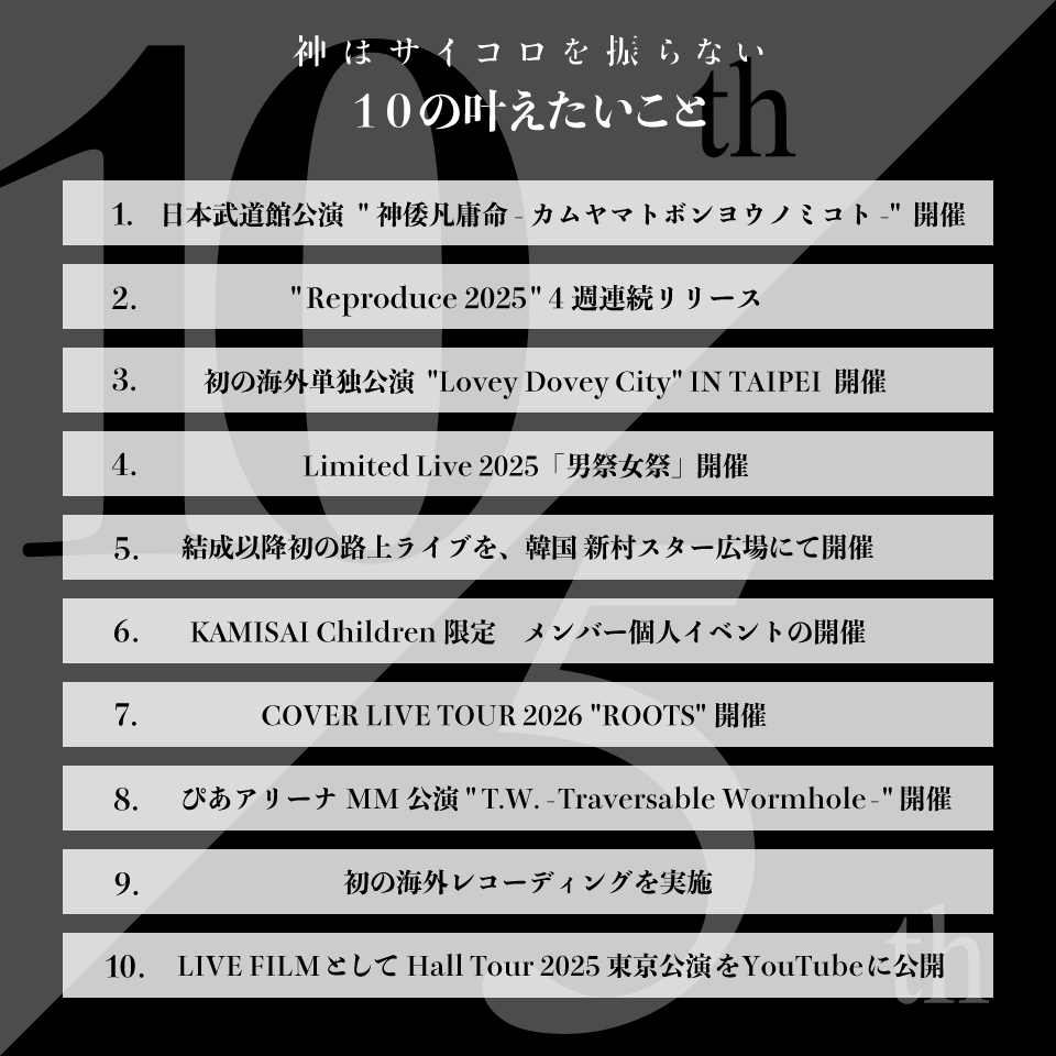 ◤ #神サイ 10の叶えたいこと ◢ その10🖐️🖐️ ／ LIVE FILMとして