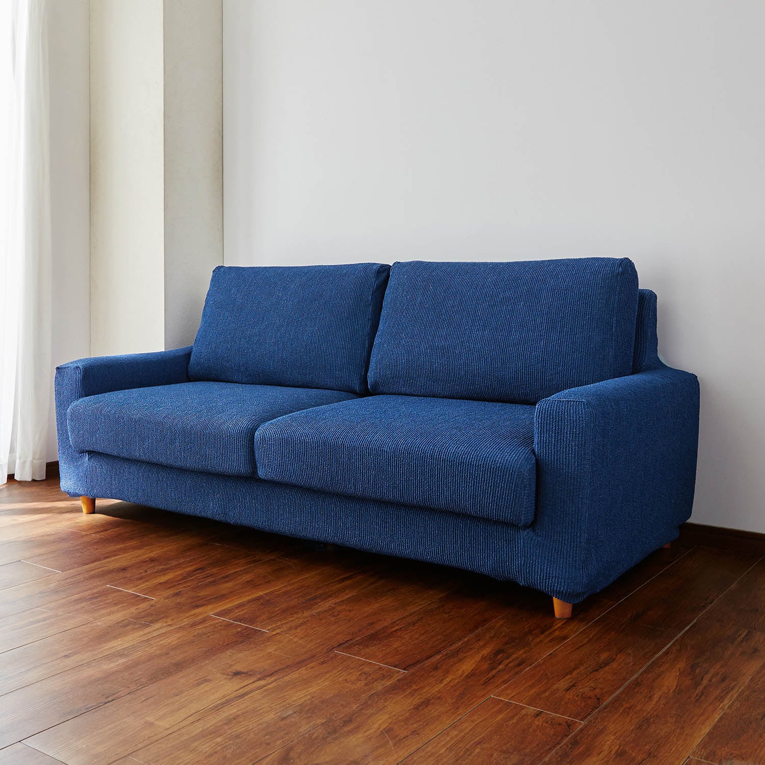 ぴったりフィットするリネン混撥水の伸びるソファーカバー(分割タイプ