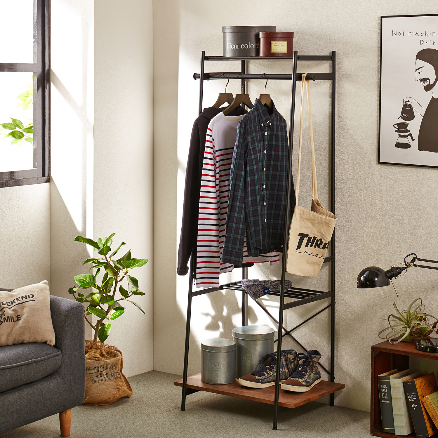 ヴィンテージ調ハンガーラック（ハンガーラック）｜通販のベルメゾンネット