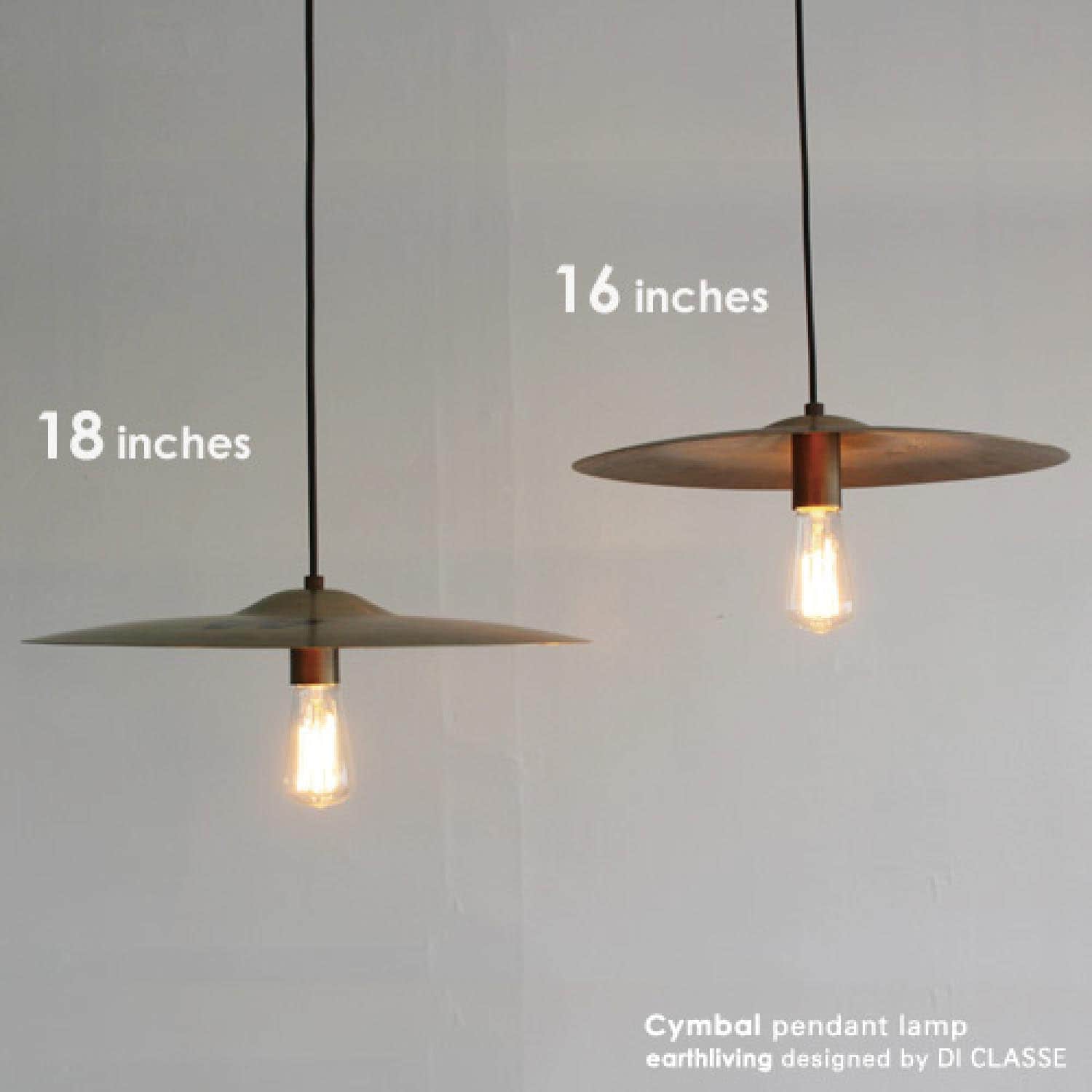 シンバルを再利用したシーリングライト（ペンダントライト）「シンバル