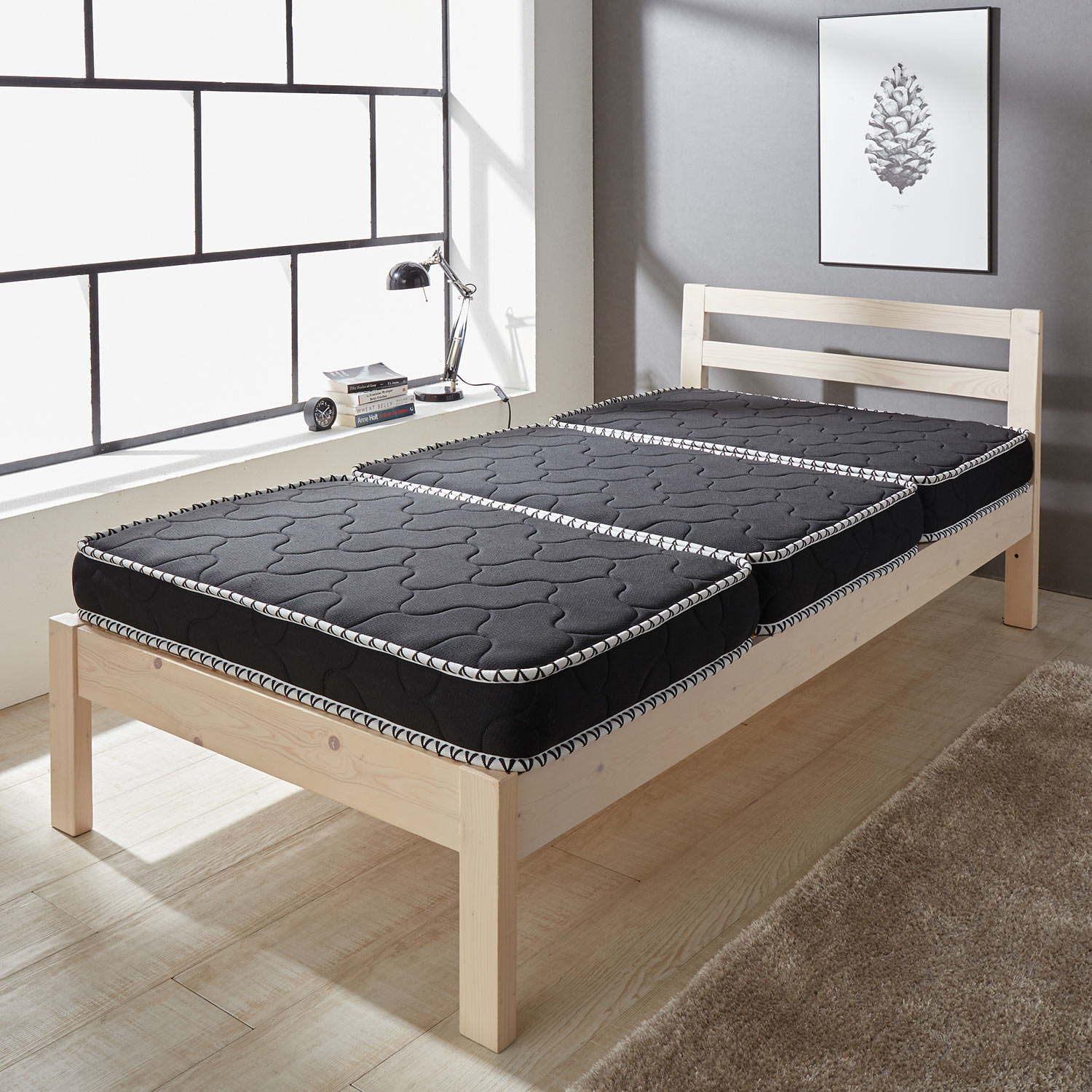 繋ぎ目が気にならない！3分割ポケットコイルマットレス（ハイグレード