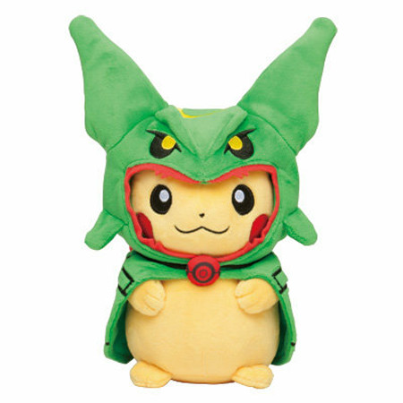 レックウザポンチョを着たピカチュウのグッズ登場。来店プレゼントや