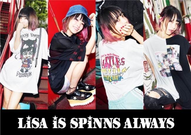 LiSA×SPINNSコラボレーションアイテムを一挙公開。 Tシャツなど5種類