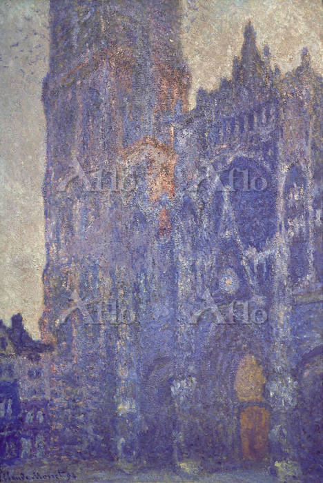 クロード・モネ 「ルーアン大聖堂 扉口とサン＝ロマン塔、朝の
