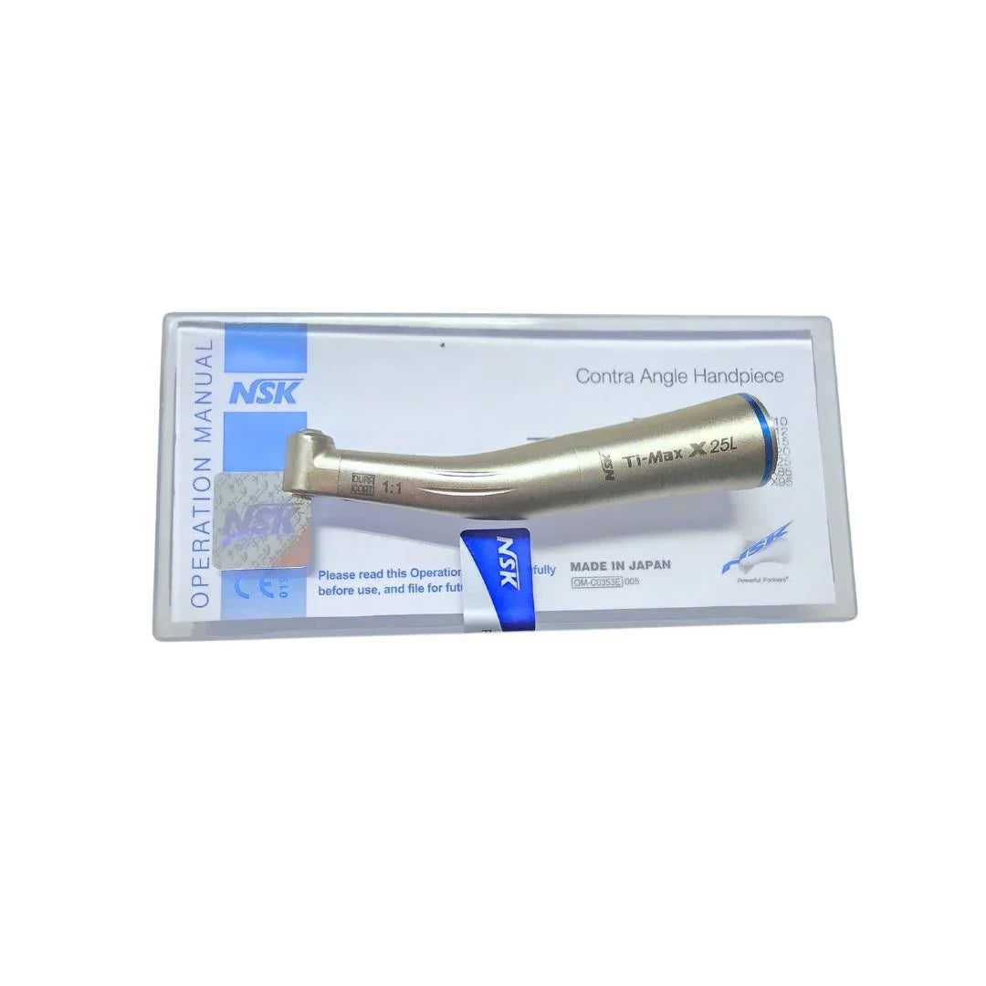 NSK Ti-Max X25L 1:1 Fiber Optic LED Contra Angle – Pursegio