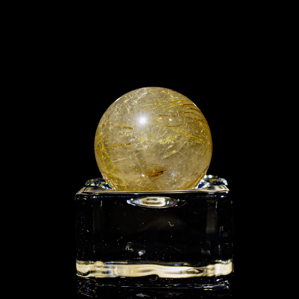 ルチルクォーツ スフィア】直径約19.6mm ブラジル産 丸玉タイプ