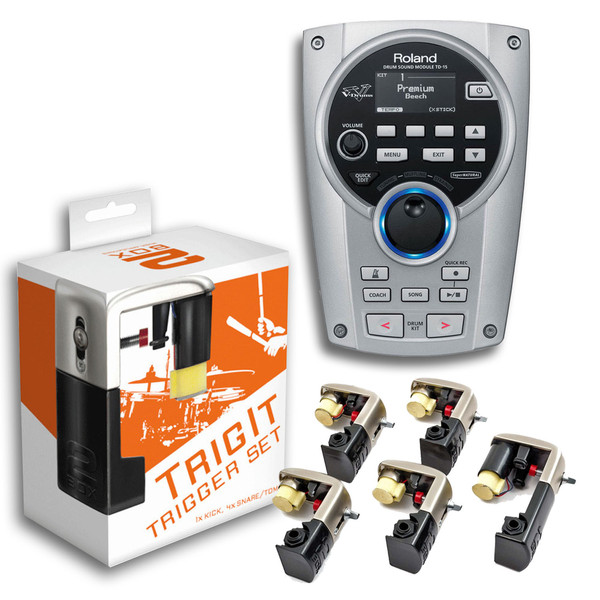 DISC Roland TD15 Hybrid Conversion Kit With 2Box TrigIt Trigger