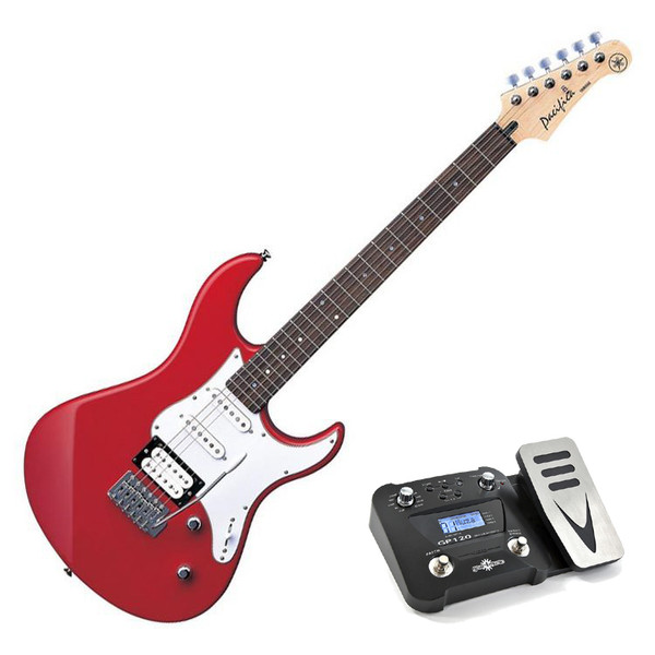 DISC Yamaha Pacifica 112 V Electric Guitar, Raspberry Red, Pedal