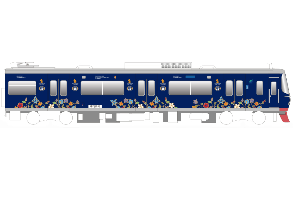シンガポール航空のお花柄が名鉄車両に！名古屋就航35周年記念「特別