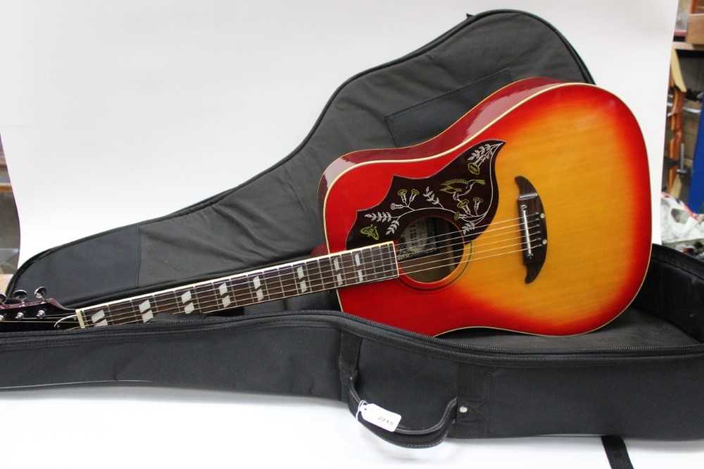 Lot 2215 - 1970s Suzuki acoustic Hummingbird guitar by